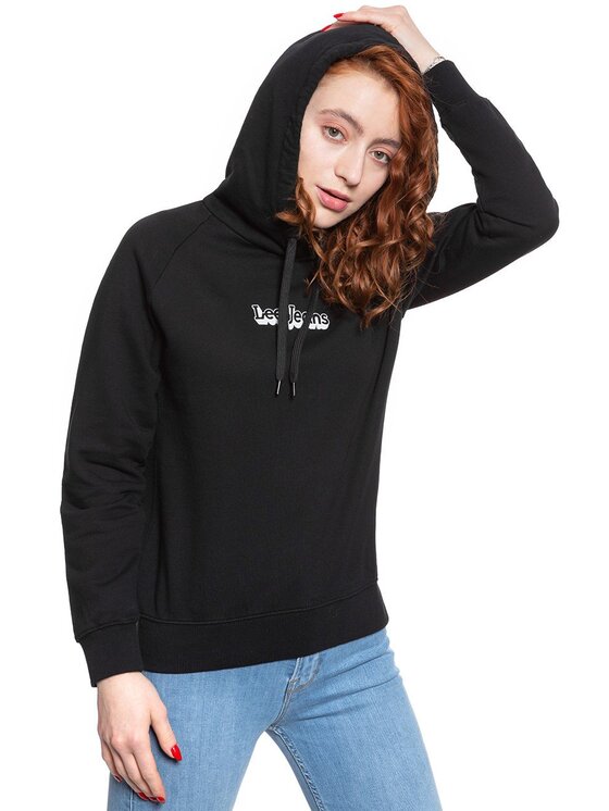 Lee Lee Bluza HOODIE Czarny Regular Fit