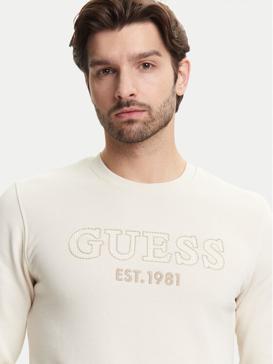 Guess Guess Majica dugih rukava M5YQ08 KCN01 Bež Regular Fit