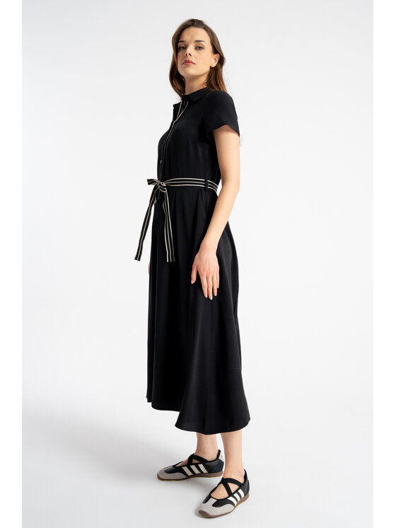 CLICK CLICK Φόρεμα πουκάμισο 70-849 Μαύρο Regular Fit