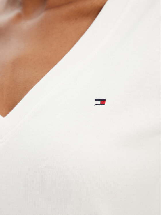 Tommy Hilfiger Tommy Hilfiger Póló New Cody WW0WW40584 Ekru Slim Fit