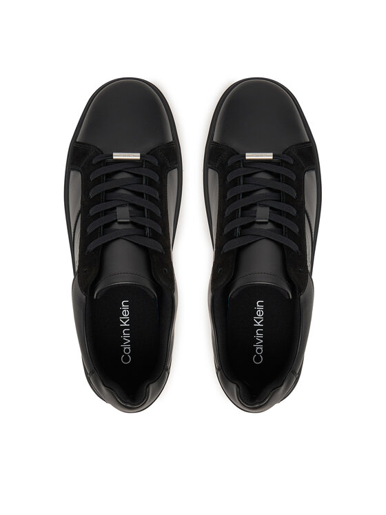 Calvin Klein Calvin Klein Sneakersy Classic Cupsole Laceup Tape Lth2 YM0YM01448 Czarny