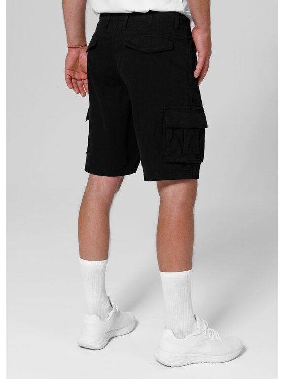 PITBULL PITBULL Szorty materiałowe Jackal Czarny Regular Fit
