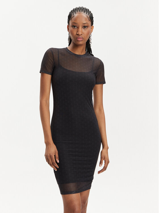 HUGO Hugo Kasdieninė suknelė Nasaja_B 50514940 Juoda Slim Fit