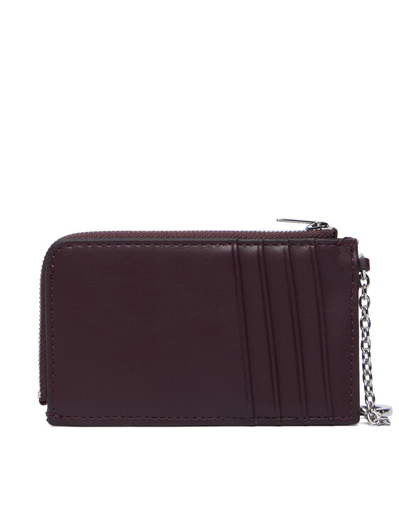 Calvin Klein Calvin Klein Puzdro na kľúče Bold Ck L Zip Cardcase LV04F1280G Bordová