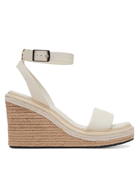 Calvin Klein Calvin Klein Espadrilky Wedge Sandal 70 - He HW0HW02376 Bílá