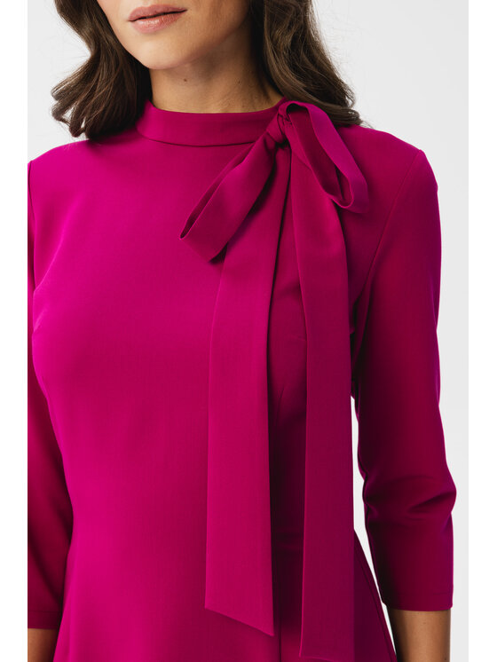 Stylove Stylove Sukienka koktajlowa S346 Fioletowy Modern Fit