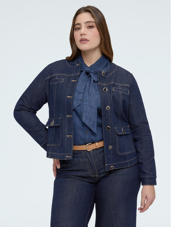 Fiorella Rubino Fiorella Rubino Kurtka jeansowa R401T101310N034 Niebieski Regular Fit