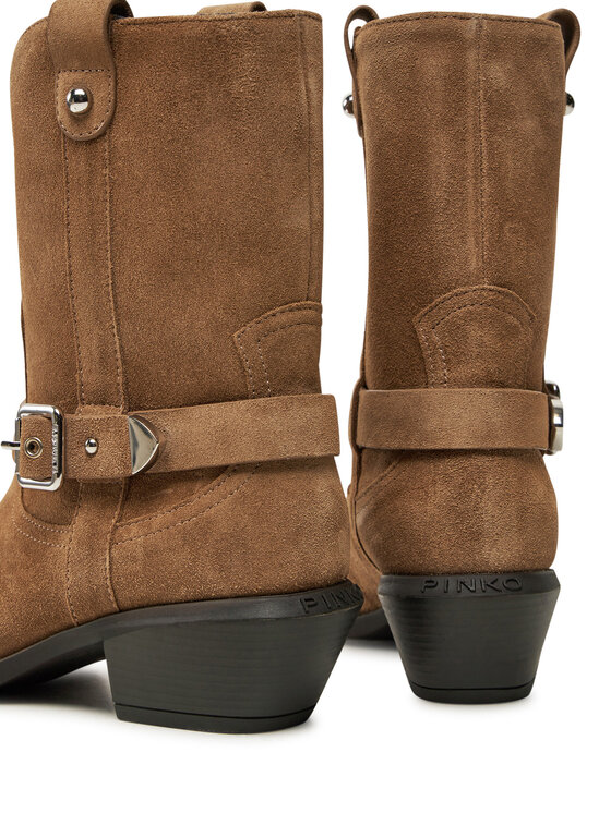 PINKO PINKO Kovbojská obuv Tex 08 SD0197P002 Hnědá