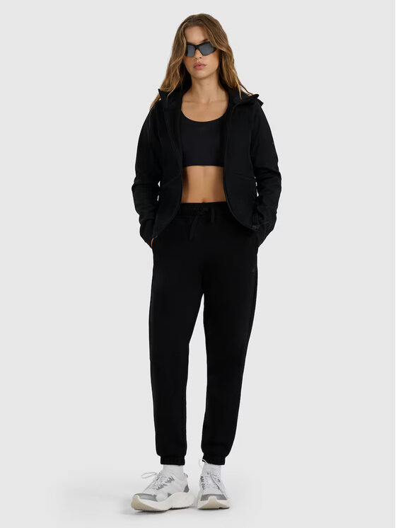 4F 4F Kurtka przejściowa MIDSHOP TEXTILE Czarny Slim Fit