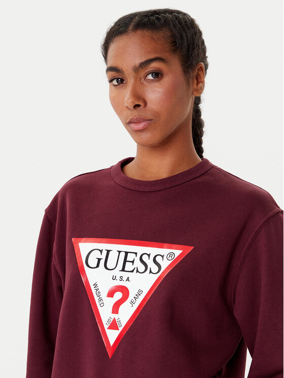 Guess Guess Світшот W2YQ16 KBA11 Бордовий Regular Fit