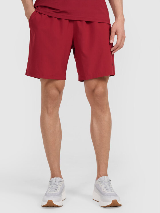 4F 4F Szorty sportowe MULTI ACTIVE Czerwony ciemny Regular Fit