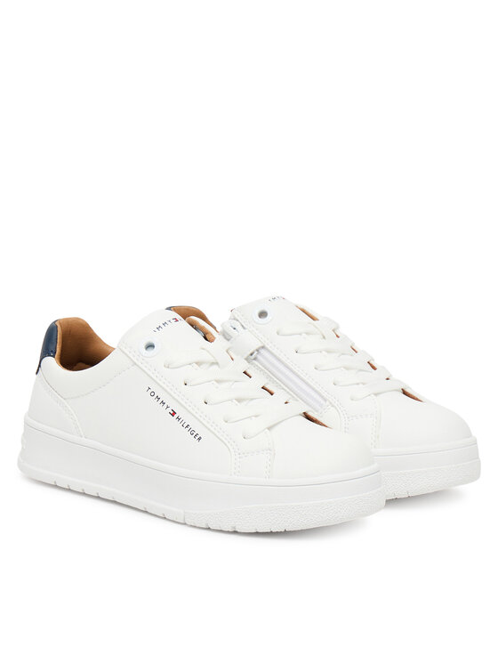 Tommy Hilfiger Tommy Hilfiger Snīkeri Low Cut Lace Up Sneaker T3X9-34091-1355 S Balts