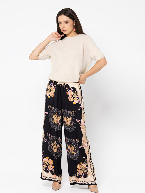 Miss LK Miss LK Sweter MISSLKS Beżowy Regular Fit