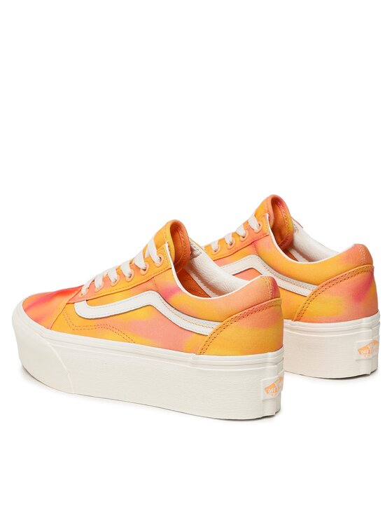 Vans old skool platform orange sale