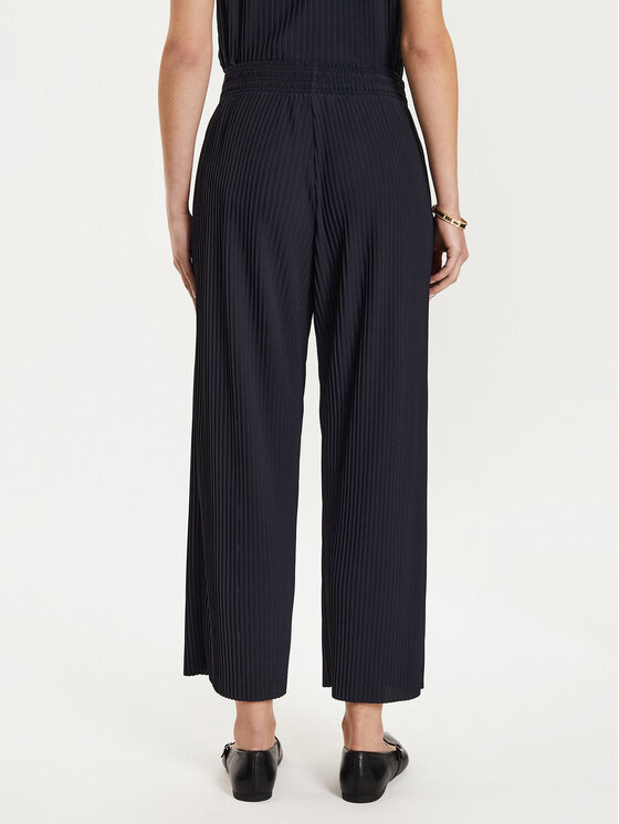 Max Mara Leisure Max Mara Leisure Medžiaginės kelnės Rolanda 24267860 Tamsiai mėlyna Relaxed Fit