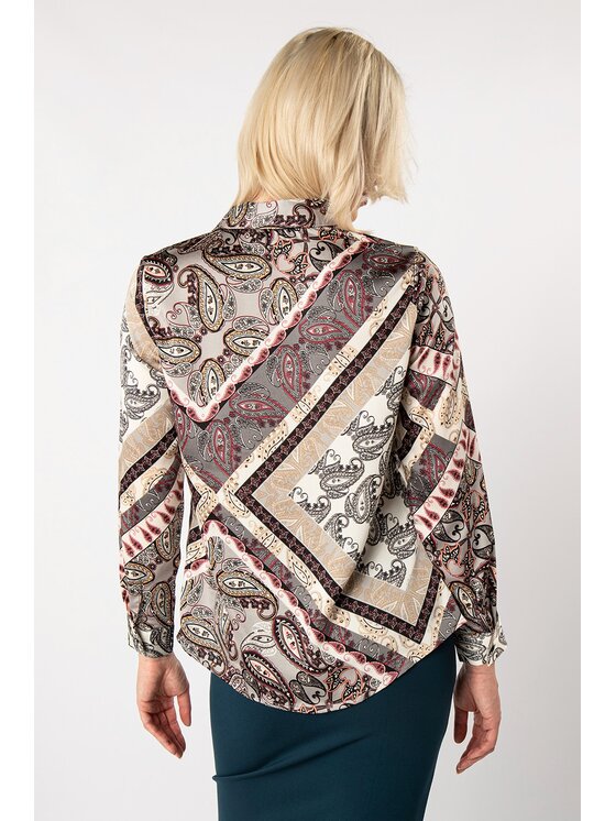 QUIOSQUE QUIOSQUE Halenka PATCHY SHIRT Šedá Regular Fit