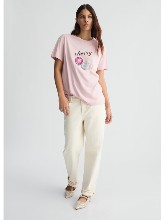 Liu Jo Liu Jo T-Shirt WA5343JS923M9517 Różowy Regular Fit