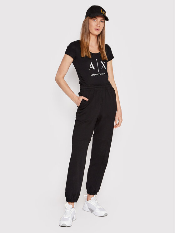 Armani Exchange Armani Exchange Tričko 8NYT70 YJ16Z 1200 Čierna Regular Fit
