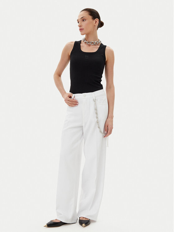 PINKO PINKO Джинси 104601 A2DO Білий Relaxed Fit
