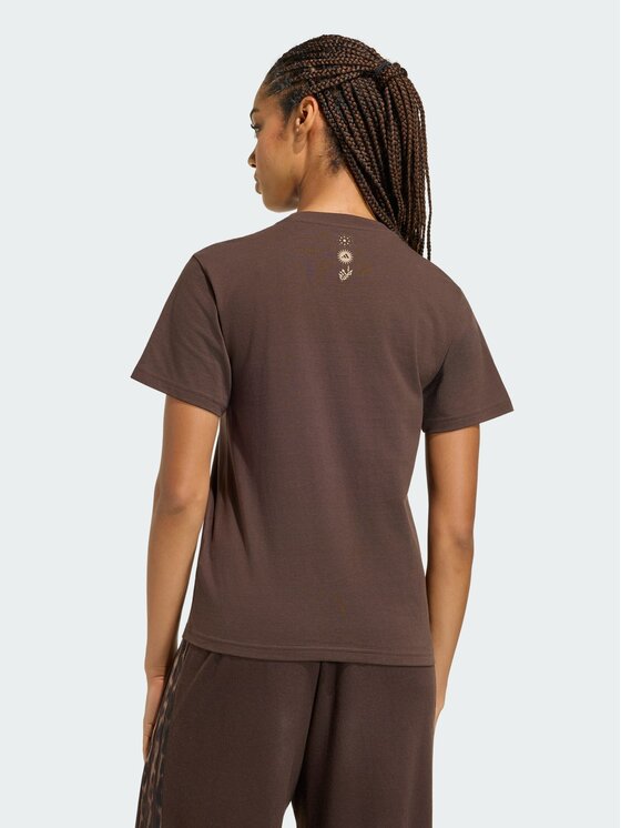 adidas adidas T-Shirt Animal Graphic Brązowy ciemny Regular Fit