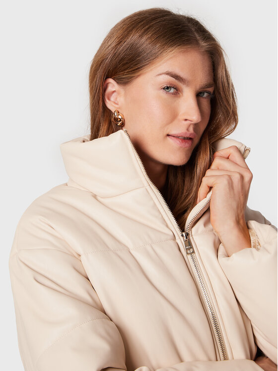 Liu Jo Liu Jo Kurtka z imitacji skóry WF2175 E0392 Beżowy Regular Fit