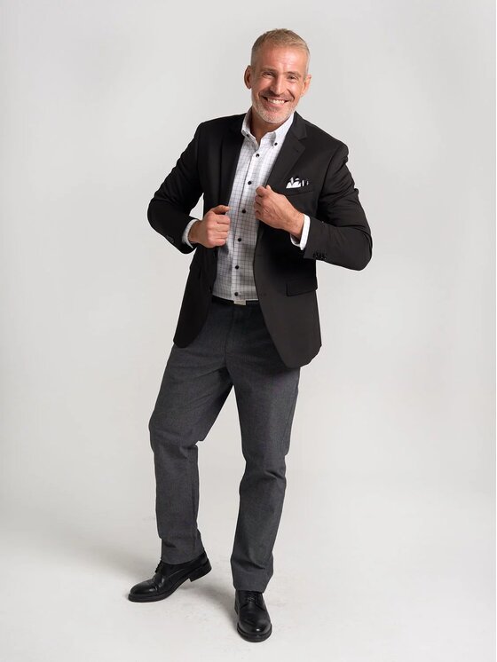 Willsoor Willsoor Koszula 43201sl Biały Slim Fit