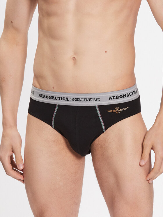 Aeronautica Militare Aeronautica Militare 2er-Set Slips AM1USL002 Schwarz