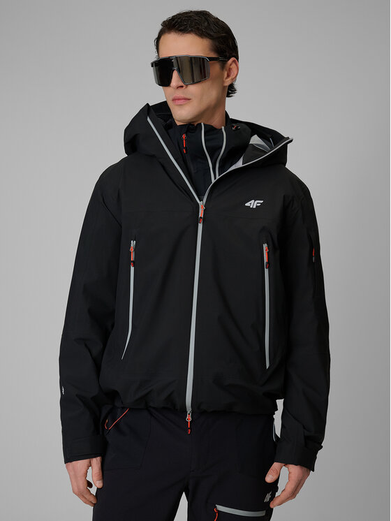 4F 4F Kurtka outdoor TREKKING Czarny Regular Fit