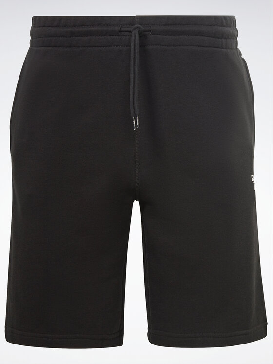 Reebok Reebok Αθλητικό σορτς Identity French Terry HS7377 Μαύρο Regular Fit