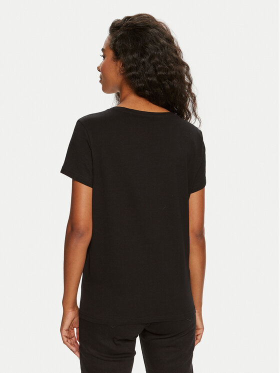 Mustang Mustang Marškinėliai Alma 1013933 Juoda Regular Fit