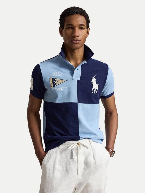 Polo Ralph Lauren Tricou polo 710B21927001 Bleumarin Custom Slim Fit