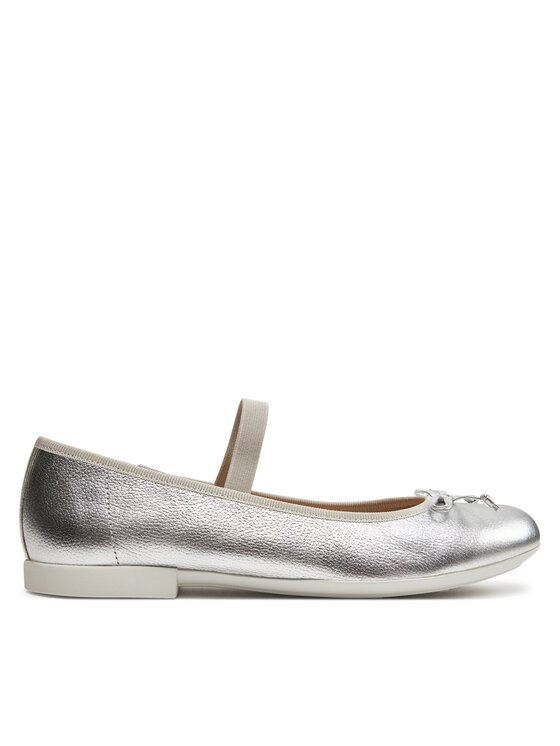 Kinder Ballerinas Geox, Schuhgröße 36 Silberfarben Jr Plie' J4555D 00044 C1007 D