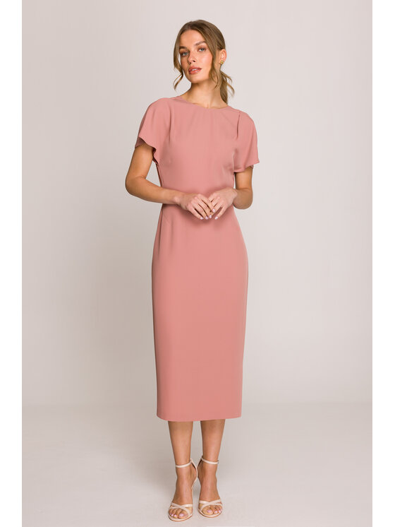 Stylove Stylove Večerní šaty S398 Růžová Premium Fit