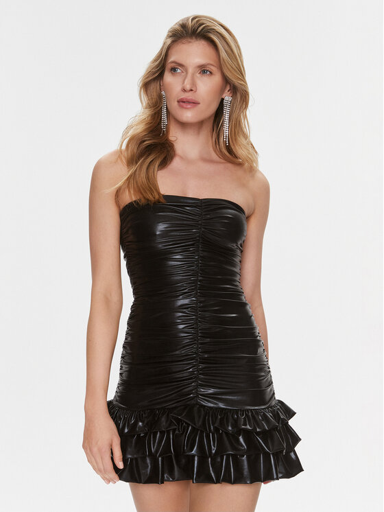 Kontatto Rochie cocktail MR1041 Negru Slim Fit