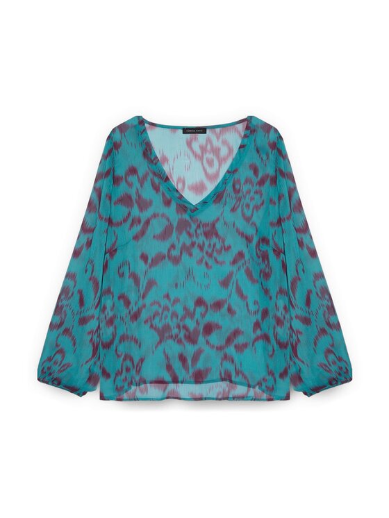 Fiorella Rubino Fiorella Rubino Blusa 2034T002416N0V4 Turchese A-Line Fit