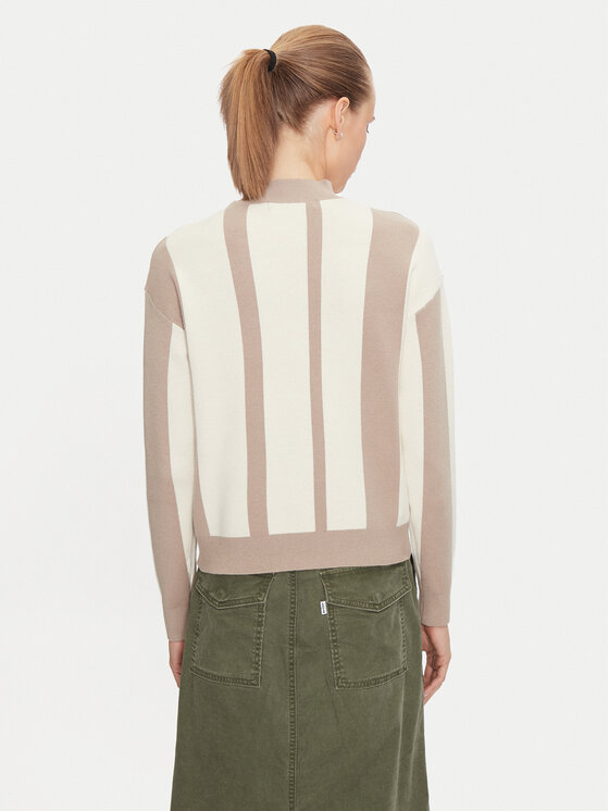 Vero Moda Vero Moda Sweter Gold New Art 10311357 Beżowy Regular Fit