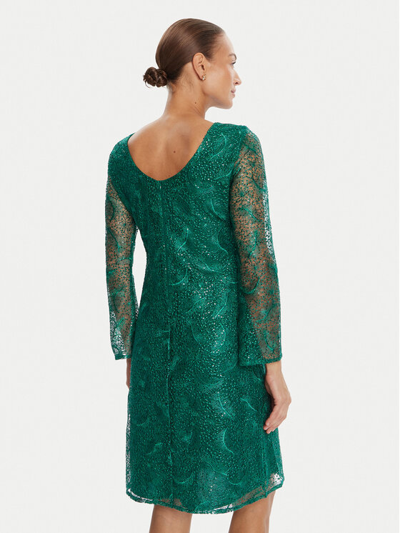 Bruuns Bazaar Bruuns Bazaar Sukienka koktajlowa Palm Yvona BBW4542 Zielony Regular Fit