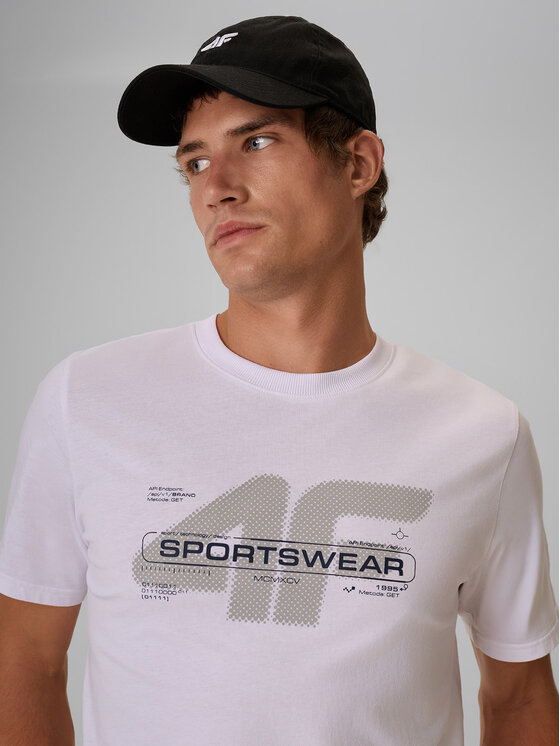 4F 4F T-Shirt BRAND CODE Biały Regular Fit