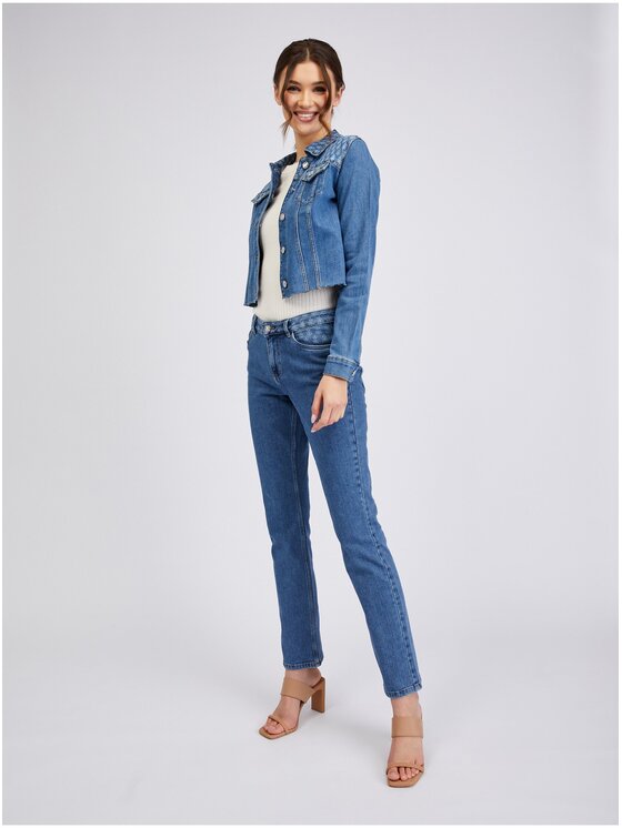 Orsay Orsay Kurtka jeansowa 821142558000__44 Niebieski Regular Fit