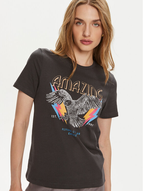 ONLY ONLY Marškinėliai Henny 15327666 Juoda Regular Fit