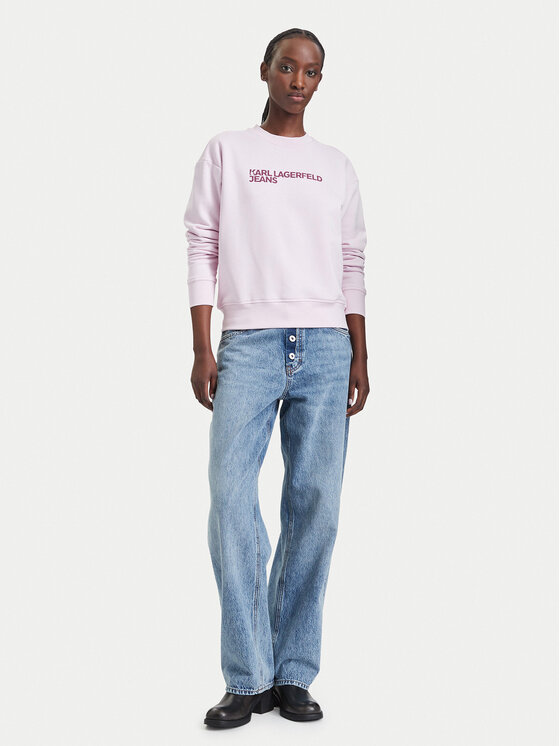 Karl Lagerfeld Jeans Karl Lagerfeld Jeans Bluza A1W20005 Różowy jasny Regular Fit