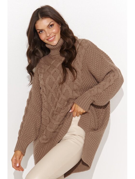 Numinou Numinou Sweter NU_S96 Brązowy Regular Fit