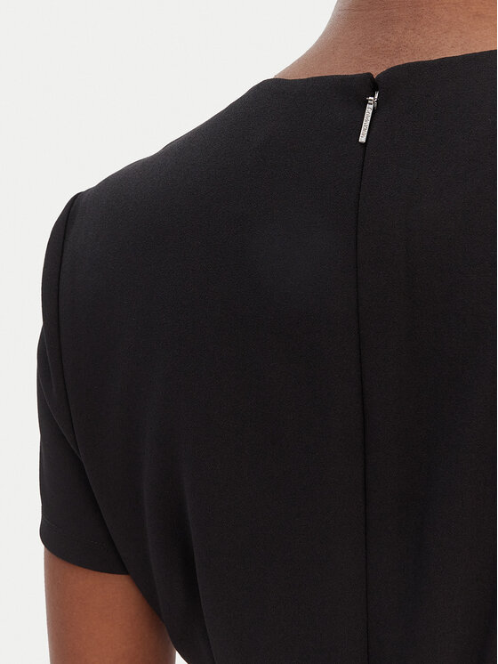 Calvin Klein Calvin Klein Koktejlové šaty LV044E048G Černá Slim Fit