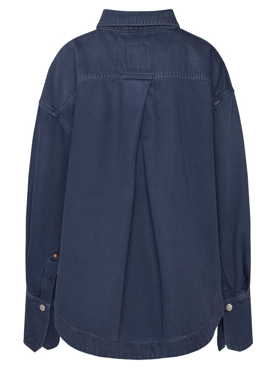BOSS BOSS camicia di jeans 50552520 Blu scuro Oversize