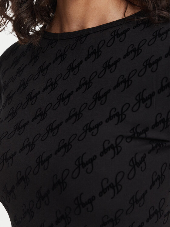 HUGO HUGO Glaustinukė Flokky 50566691 Juoda Slim Fit