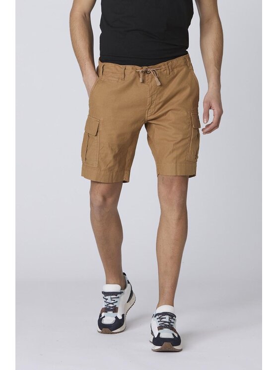 Aeronautica Militare Aeronautica Militare Bermuda Bermuda in misto lino con coulisse Marrone Regular Fit