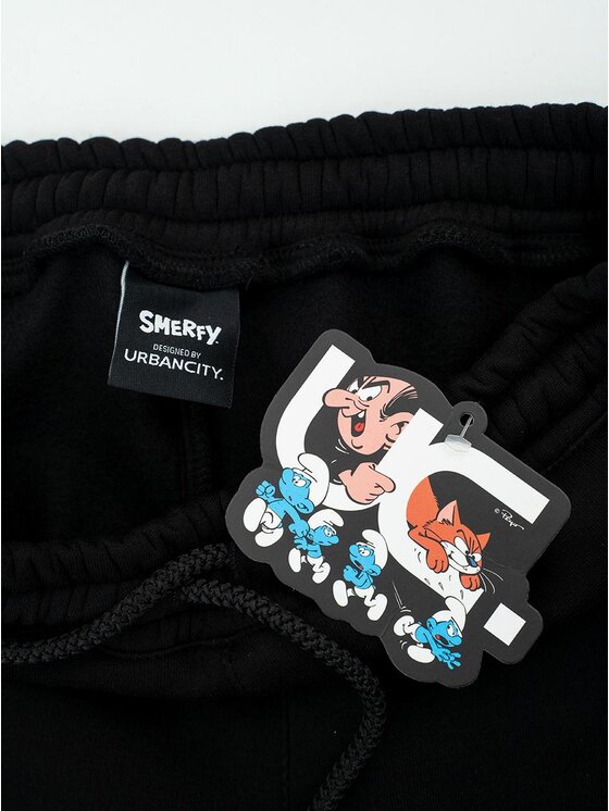 Smerfy Smerfy Spodnie dresowe Spodnie Dresowe Męskie Czarne Smerfy Papa Smerf XL Czarny Regular Fit