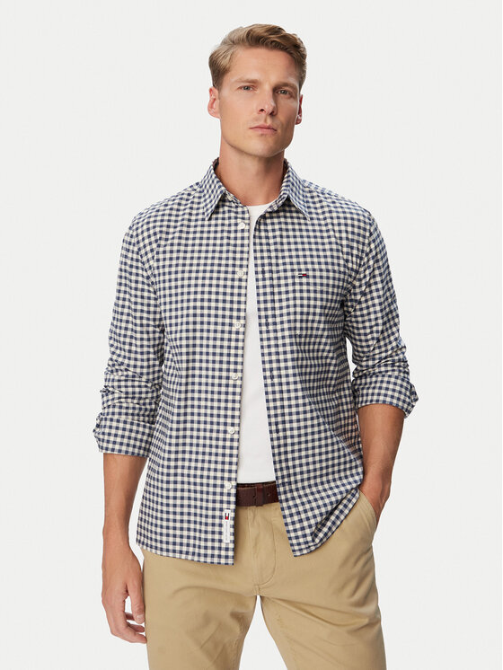 Tommy Jeans Tommy Jeans Camicia Check Oxford DM0DM23516 Blu Regular Fit