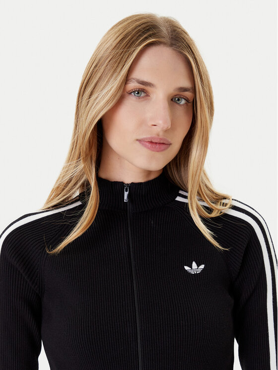 adidas adidas Majica dugih rukava adicolor 3-Stripes JY2597 Crna Slim Fit