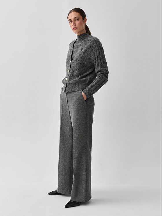TATUUM TATUUM Sweter RELSON Szary V-Neck Fit